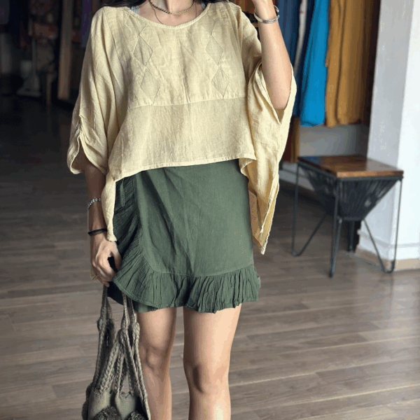 Falda Short Lucia Verde Militar